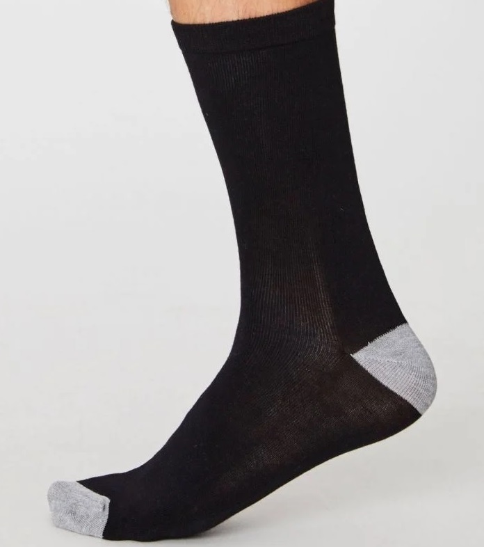 Men’s black solid Jack socks The Fairtrade Kitchen Cupboard
